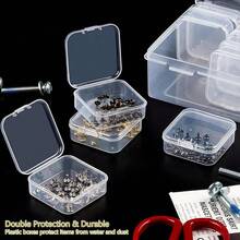 Organizador de plástico transparente con 31 ranuras y tapas con bisagras - Contenedor de almacenamiento portátil para manualidades, joyería, arte de uñas y piezas pequeñas - Multicolor - Ver 6