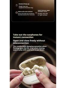 Lenovo TA210 Bluetooth-Kopfhörer: Geräuschunterdrückung, tiefer Bass-Stereoklang, Kopplungsunterstützung, Anruffunktion, bequemer Sitz, separates Mikrofon, lange Akkulaufzeit, geringe Latenz beim Spielen und kabellose In-Ear-Kopfhörer für die Musikwiedergabe.