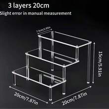 1 قطعة رف عرض متعدد الطبقات من الأكريليك، مناسب لتنظيم المنزل، عرض المنتجات، العطور، مستحضرات التجميل، المقتنيات، الألعاب، وديكور الحفلات. رف العطور. - شفاف - مشاهدة 9