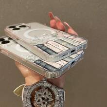 Soft Girl Magnetic Case For IPhone11/12/13/14/15/16/17/Promax, Floral Bookshelf Lightweight, Drop-Proof, MagSafe Compatible | Perfect For Teen GirlsYOUR-BELOVED-PHONE Christmas Gifts Christmas Gifts,New Year Gifts,Valentine's Day Gifts - 透明的 - 查看 8