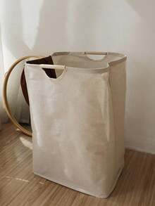 1 Set große & kleine faltbare Wäschekorb aus Leinen, Haushalt Schmutzwäsche Aufbewahrungskorb, Schlafzimmer & Badezimmer Schmutzwäsche Korb, tragbares Wäscheutensil, Multifunktions Wäsche Sortierkorb, Badezimmer Aufbewahrungskorb - Khaki - Übersicht 3