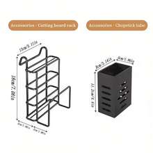 Double Layer Carbon Steel Large Dish Rack With Cutlery Holder, Cup Rack And Drip Tray, Space-Saving, Durable And Rust-Resistant, Ideal For Christmas, Halloween And Other Large Family Gatherings, Great Gift Choice - Multicolor - View 6