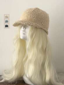 优雅奢华针织棒球帽，复古时尚保暖针织报童帽，适合秋冬季女士佩戴 - 彩色 - 查看 6