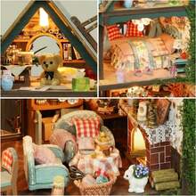 Cottage Elf Garden Exquisite Interior Fairy Dollhouse Multi-Zone Scene For Figure Display DIY Craft Kit - Green - View 3