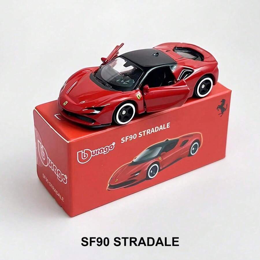 Burago 1/64 Scale  LAFERRARI SF90 458SPIDER Diecast Alloy Model Car, Miniature Sports Car Collectible Display - SF90 Stradale - View 1