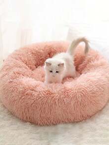 Luxury Plush Donut Pillow Pet Bed, Suitable For Small And Medium-Sized Dogs And Cats - Super Soft, Washable, Round Comfortable Nest, With Anti Slip Bottom, Perfect For Winter - 彩色 - 查看 10