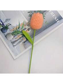 手工钩织郁金香花束，非常适合DIY项目，逼真的人造花礼物，适合母亲节、教师节、生日、毕业典礼和情人节。 - 彩色 - 查看 9