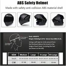 BMX HelmetModular Motorbike Hel-Met Flip Up Full Face Dot Approved Hel-Met Motorbike Adult High Strength Shell Motorcycle Hel-Met with Double Visor Adult Men and Women - A10 - Ver 6