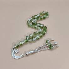 33pcs Men's Arabic Style Glass Prayer Beads/Tasbih/10mm, With Elegant Tassel Accessories, Unisex Design, Suitable For Daily Prayer And Meditation For Both Men And Women - Shape - View 18