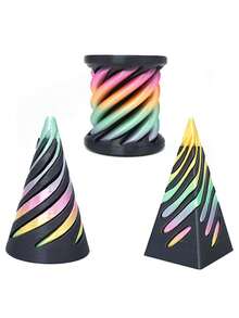 1pc Spiral Decompression Toy, 3D Printed Toy - Multi Color Random - View 2