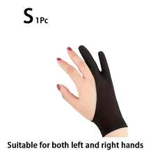 Painting Gloves Painting Anti-Fouling Anti-Wear Anti-Sweat Anti-Dirty Sketch Oil Painting Two-Finger Art Cosplay - Black - View 11