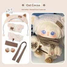 1 set kläder för 20 cm bomullsdockor, utsökta och vackra, ger dockan en unik charm, med många alternativ för att möta dina behov. (Endast kläderna säljs, de små accessoarerna på kläderna är slumpmässiga, var försiktig om du har något emot det!) - Multifärgad - Visa 5