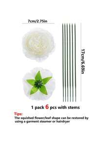 6/12PCS Artificial Peony Flower With Stem Simulation Peony Flower Head Used For Wedding Party Decoration, Home Living Room Table Center Decoration, Fake Plants, Autumn Decoration, Room, Table, Garden Decoration, Room Decoration Items, Valentine's Day, Birthday Gifts, Graduation Gifts