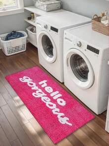 1 pieza Alfombra de baño rosa de peluche - Antideslizante, Absorbente, Lavable a máquina - Adecuada para el hogar, la cocina y el baño - Multicolor - Ver 9