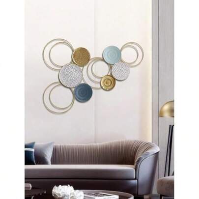 Decoración de Pared Decoració de Pared de Hs de Loto 3D Modernas Decoración Mural de Hierro Modernista Decoració de de Metal Grande Geométrica Abstracta Arte Mural en Metal