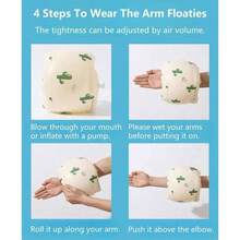 Flotadores de brazo para nios y adultos, bandas de brazo, flotadores inflables de natacin de PVC para nios de 3 a 5 a 6 a 12 aos - Rayas azules+rayas naranjas - Ver 6