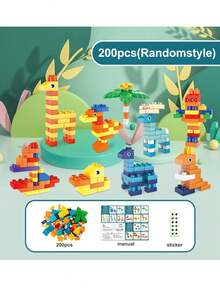 2pcs Large Building Blocks Set, Compatible With Duplo And Other Major Brands, Suitable For Children Aged 3-6 Years Old - Multicolor - View 9