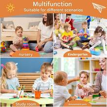 2 PCS Kids Chair Children's Stackable Desk Chairs Height Adjustable Toddler Chairs - Yellow - View 6