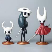 Bộ 3 mô hình nhân vật Hollow Knight, Little Hollow Knight và Quirrel bằng nhựa PVC, thích hợp để trang trí xe hơi/bàn làm việc/nhà cửa, tượng nhỏ bằng nhựa PVC hoặc làm quà tặng/đồ sưu tầm, đồ trang trí, phù hợp để trang trí vỏ máy tính/vườn/bánh kem. - Nhiều màu - Xem 12