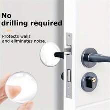 1/6pcs Transparent Self-Adhesive Door Stopper - Shock Absorbing, Noise Reducing, Easy To Install, Suitable For Home And Office, Reusable Plastic Design - Multicolor - View 2