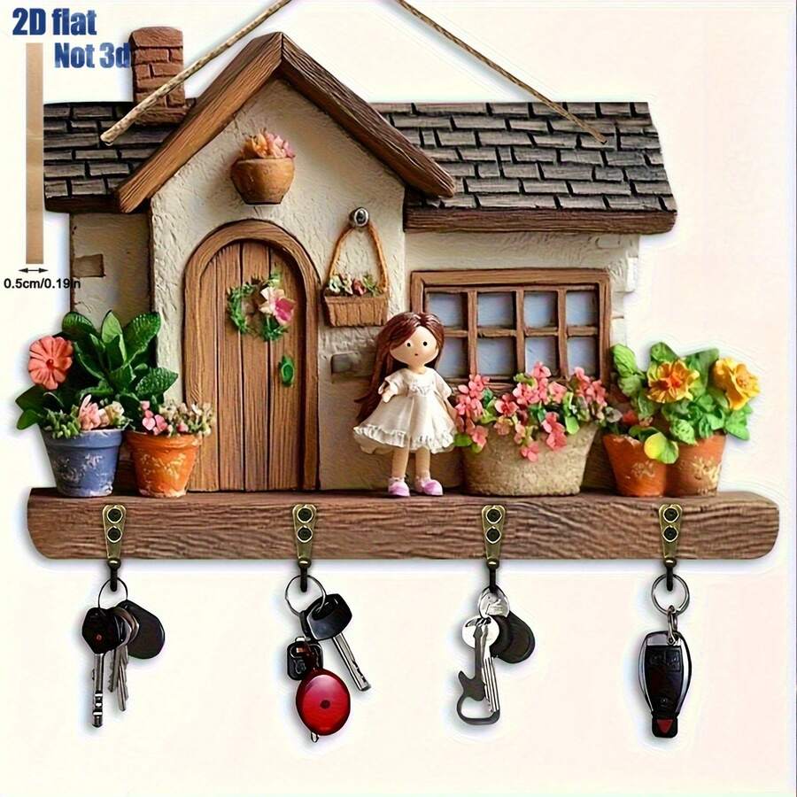 1 chiếc móc treo tường trang trí đa năng bằng gỗ dễ thương, giá treo đồ gắn tường, móc treo chìa khóa trang trí, móc treo chìa khóa bằng gỗ mộc mạc, móc đa năng, đồ trang trí tường bằng gỗ (dễ lắp đặt), thích hợp cho lối vào, văn phòng, phòng khách, treo cửa, móc treo áo khoác, móc treo chìa khóa gắn tường, trang trí tường, trang trí phòng, trang trí nhà cửa - Nhiều màu - Xem 1