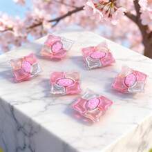 5合1樱花香型洗衣凝珠，浓缩配方，持久留香，去污力强，适用于洗衣机 - 彩色 - 查看 10