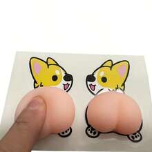 2pcs Silicone Car Stickers, Cute Anti-Collision Compression Stickers, Suitable For Fridge, 6.3cm - Multicolor - View 7