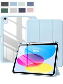 Watermelon Pink Protective Case With Pencil Slot, Tri-Fold Stand, Auto Wake/Sleep Function For IPad (A16) 11th Gen 11-Inch (2025) And IPad 10th Gen 10.9-Inch (2022)