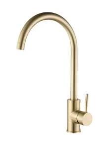 1pc Single Handle High Arc Kitchen Faucet, Stainless Steel Brushed Nickel Finish, Commercial Single Hole Kitchen Sink Faucet, Modern Single Hole Bar Sink Faucet, Black Kitchen Faucet, Brushed Gold Kitchen Faucet Kitchen Items Kitchen Accessories Kitchen Tools - Multicolor - View 13