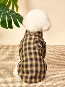PETSIN 1pc Pet Casual Fashion Spring/Summer Plaid Shirt