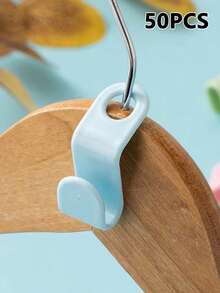 30 件/20 件多层悬挂式衣架挂钩，节省空间的衣柜整理器挂钩，适用于不同类型的衣架，可堆叠衣架连接夹 - 彩色 - 查看 21
