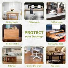 14 X 24 Inch Clear Table Cover Protector 2mm Thick Clear Desk Mat Plastic Table Cover Vinyl Table Protector Desk Mats On Top Of Desks - 18英寸 x 28英寸 - 查看 6