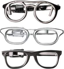 ¡Novedad! Pinzas de corbata de bigote de gafas para hombre de color oro plateado, negro y novedoso, pinzas para Barra de corbata, joyería de moda para hombre - antiguo - Ver 9