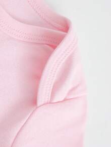 Newborn Jumpsuit - For Both Men And Women - Disney's Iconic Castle Stitch Cartoon Print - Crawl And Toddler Set - Summer Outdoor Casual Round-Neck Crawl Cover With Triangular Hem - Summer's Top Choice - Fun - Cute And Adorable - Perfect Holiday Gift For Infants And Toddlers - 粉色 - 查看 9