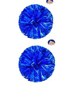 2pcs Football/Basketball Cheerleader Pom Poms, Metal Series Sports Team Activity, Dancing Performance Props, Square Dance Game Props, Dancing And Fan Cheering Props, Suitable For Outdoor Sports Team Performances