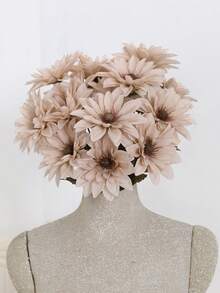 1pc Artificial Mountain Flower Branch Decoration, Suitable For Home Living Room And Aesthetic Room Fireplace Vase Decorations, New Year Decorations, Valentine's Day And Wedding Scene DIY Atmosphere Decorations - Pink - View 5