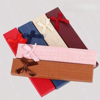 Handmade Bow Jewelry Gift Box, Necklace Bracelet Watch Presentation Box, Holiday Gift, Graduation Memento Accessory Storage Box