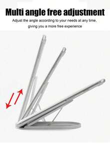 1pc Portable Foldable Desk Phone/Tablet Holder, Creative Bedside Phone Stand, Fashionable Compact Design, Convenient Hands-Free Viewing, Multi-Purpose Phone Holder, Small Gift - Multicolor - View 8