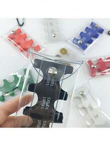 一套多币种旅行零钱包，透明PVC防丢卡包，带日元隔层，可拆卸拉链袋和钥匙扣，商务旅行便携钱包，时尚旅行配件 - 彩色 - 查看 7