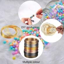 100pcs 0.6mm Memory Wire For Jewelry Making, Suitable For Bracelets, Necklaces, DIY Crafts And Jewelry Creation - Multicolor - View 2