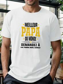 Camiseta para Hombre con Diseño Divertido y Humorístico de Arrugas - Blanco - Ver 6