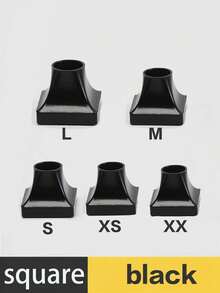 5 Sets High Heel Protectors, Wear-Resistant Quiet Heel Caps, Replacement Accessories For Thin Heels, Black Versatile - One Size Fits All - View 6