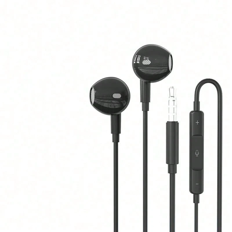 Acer OHW300 In-Ear Wired Headset: Plug And Play, Compatible With Mobile Phones And Computers, In-Line Controls And Microphone For Clear Calls, Suitable For Music, Games, And Office Use, Durable And Easy To Clean. - Black - View 1