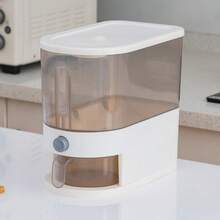 11Lbs Rice Dispenser, Large Grain Container Storage With Lid Measuring Cylinder Moisture Proof Household Cereal Dispenser Bucket For Kitchen Soybean Corn,Clear - 11 Clear - View 6