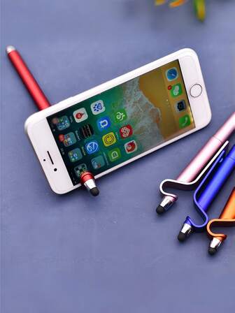 10 buc/set, stilouri cu culori aleatorii, suport telefon multifuncțional 3 în 1 + stilou + pix cu bilă, potrivit pentru toate dispozitivele cu ecran tactil, papetărie multifuncțională, cadouri de Anul Nou 2026