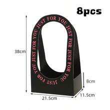 Giỏ hoa giấy gấp gọn 2/6/8 chiếc, túi đựng hoa cưới cầm tay, bao bì hoa, giỏ cắm hoa, quà tặng trang trí đám cưới, vật dụng cần thiết cho tiệc sinh nhật. - Nhiều màu - Xem 14