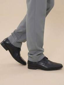 pthirillo Men's Tailored Slim Fit Executive Dress Pants, Smart Casual Style, Oxford Polyester Fabric, Classic Formal, Lightweight And Refined - 淺灰色 - 查看 7