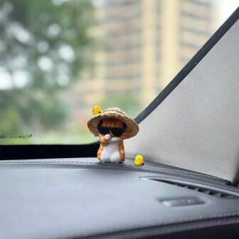 "No Worries, Orange Cat Car Console Decorations Are Super Healing, Car Figurine Accessories For Girls, Cute Car Interior Decorations, Fashionable Car Interior Accessories/Car Supplies/Car Interior Parts/Air Vent Decorations"