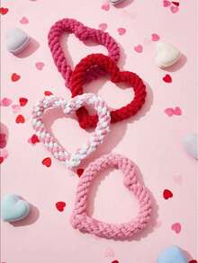 心形情人节宠物玩具，时尚流行，狗狗玩具，猫咪玩具，耐啃咬，节日气氛浓厚，必备礼物 - 彩色 - 查看 1