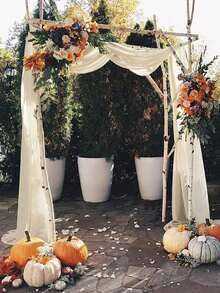 1/2 pieza 4 metros de cortina de dosel de arco transparente, adecuada para fiestas, techos, arcos de boda, recepciones, Navidad y otras ocasiones decorativas